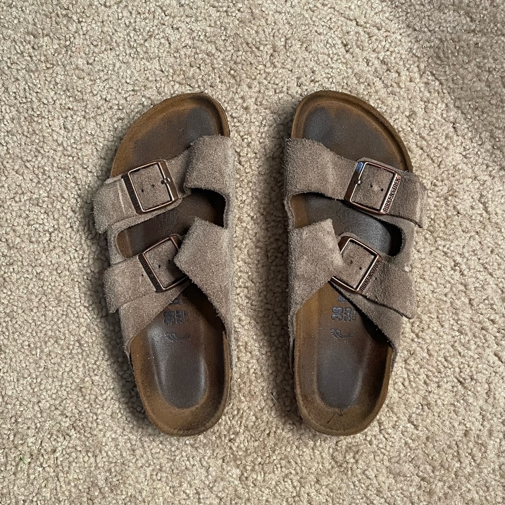 Size 38 Birkenstock (7 - 7.5). Suede.